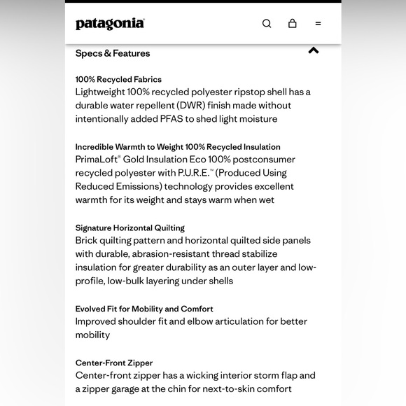 Patagonia Women's Black Nano Puff Jacket - Picture 11 of 12